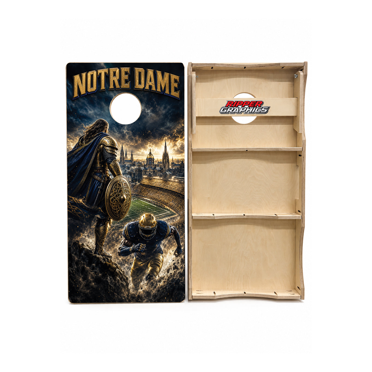 Notre Dame Football Inspired Cornhole Design - CH5189 - Great Call Athletics