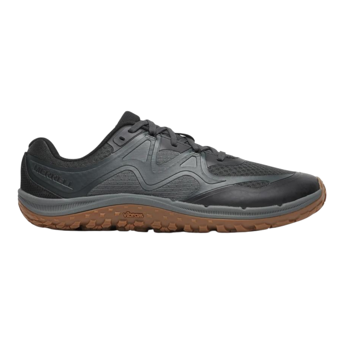 Merrell Trail Glove 8 Mens Trail Running Shoes — Black/Gum Mesh Low-Top