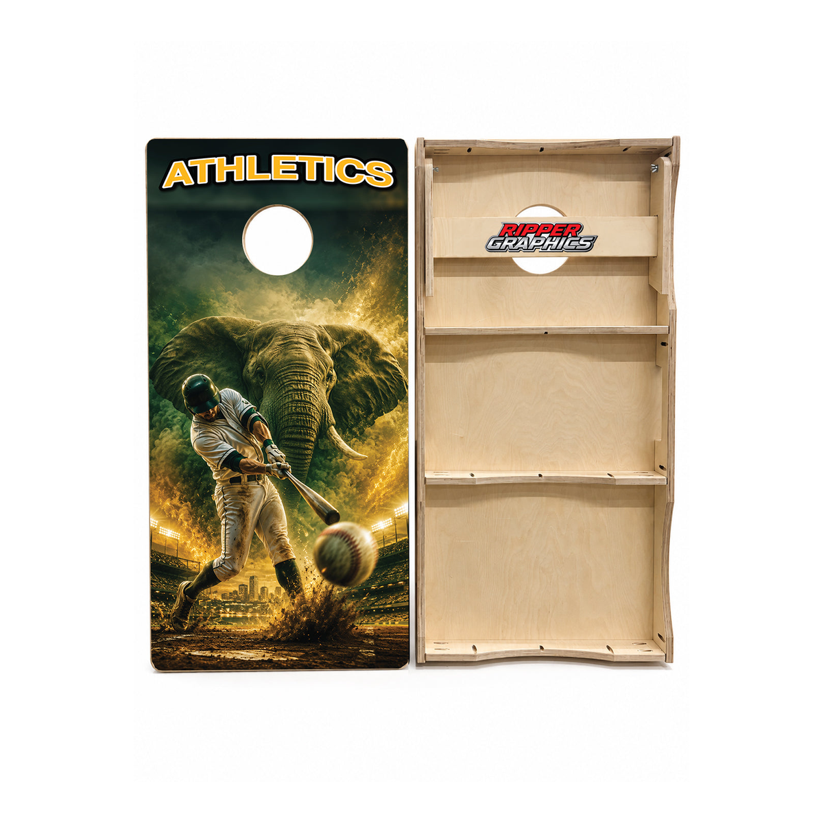 Oakland Athletics Baseball Inspired Cornhole Design - CH5220 - Great Call Athletics