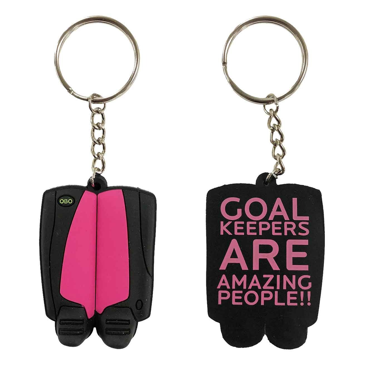 OBO Mini Legguards Keychain in Black/Pink