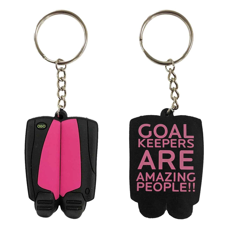 OBO Mini Legguards Keychain in Black/Pink