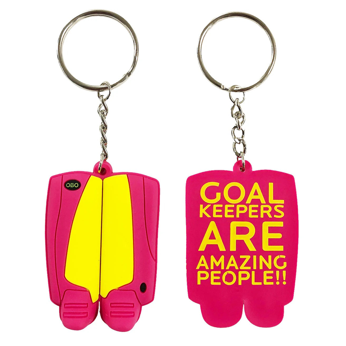 OBO Mini Legguards Keychain in Pink/Yellow