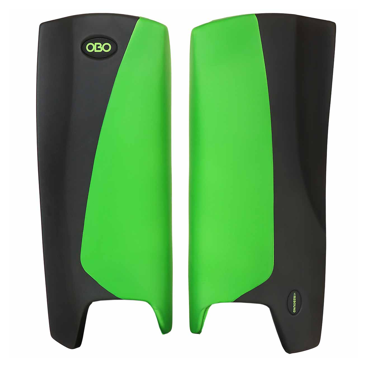 OBO Robo Hi-Rebound Field Hockey Goalkeeping Legguards in Black/Green