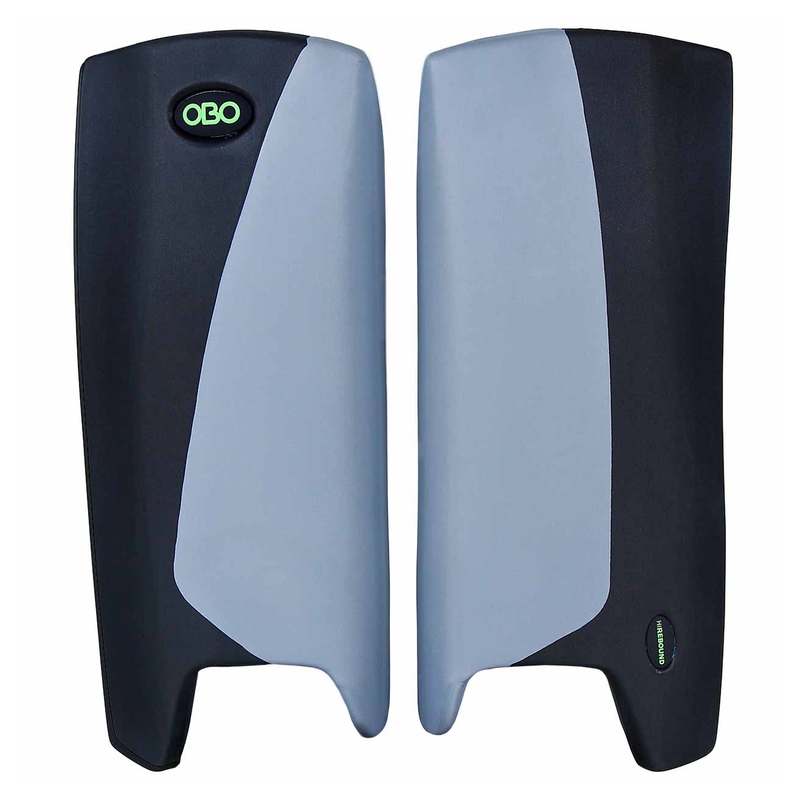 OBO Robo Hi-Rebound Field Hockey Goalkeeping Legguards in Black/Grey