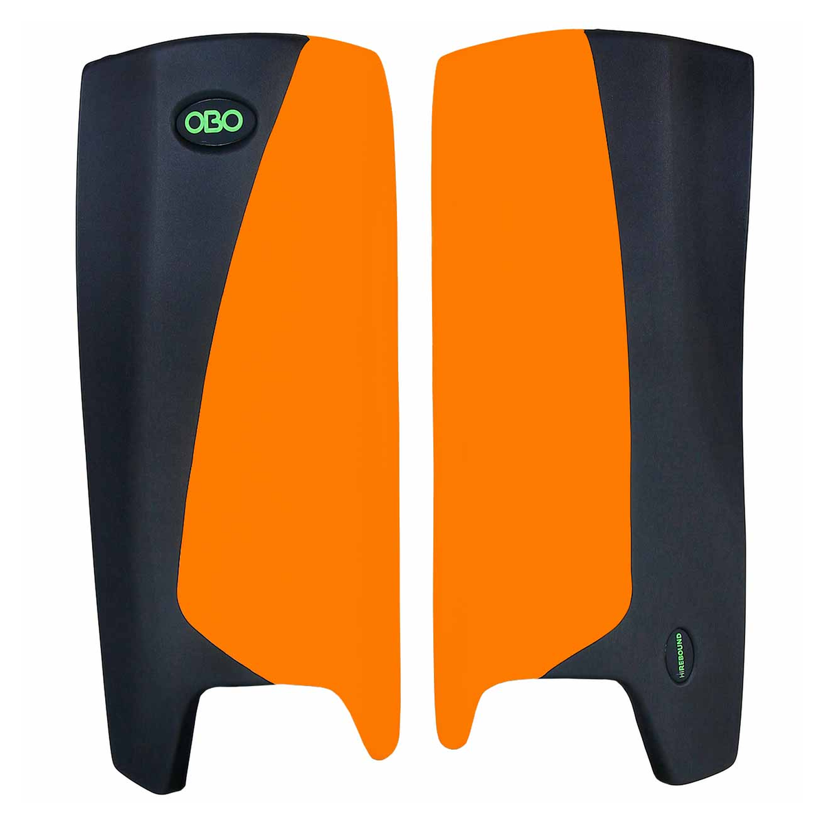 OBO Robo Hi-Rebound Field Hockey Goalkeeping Legguards in Black/Orange