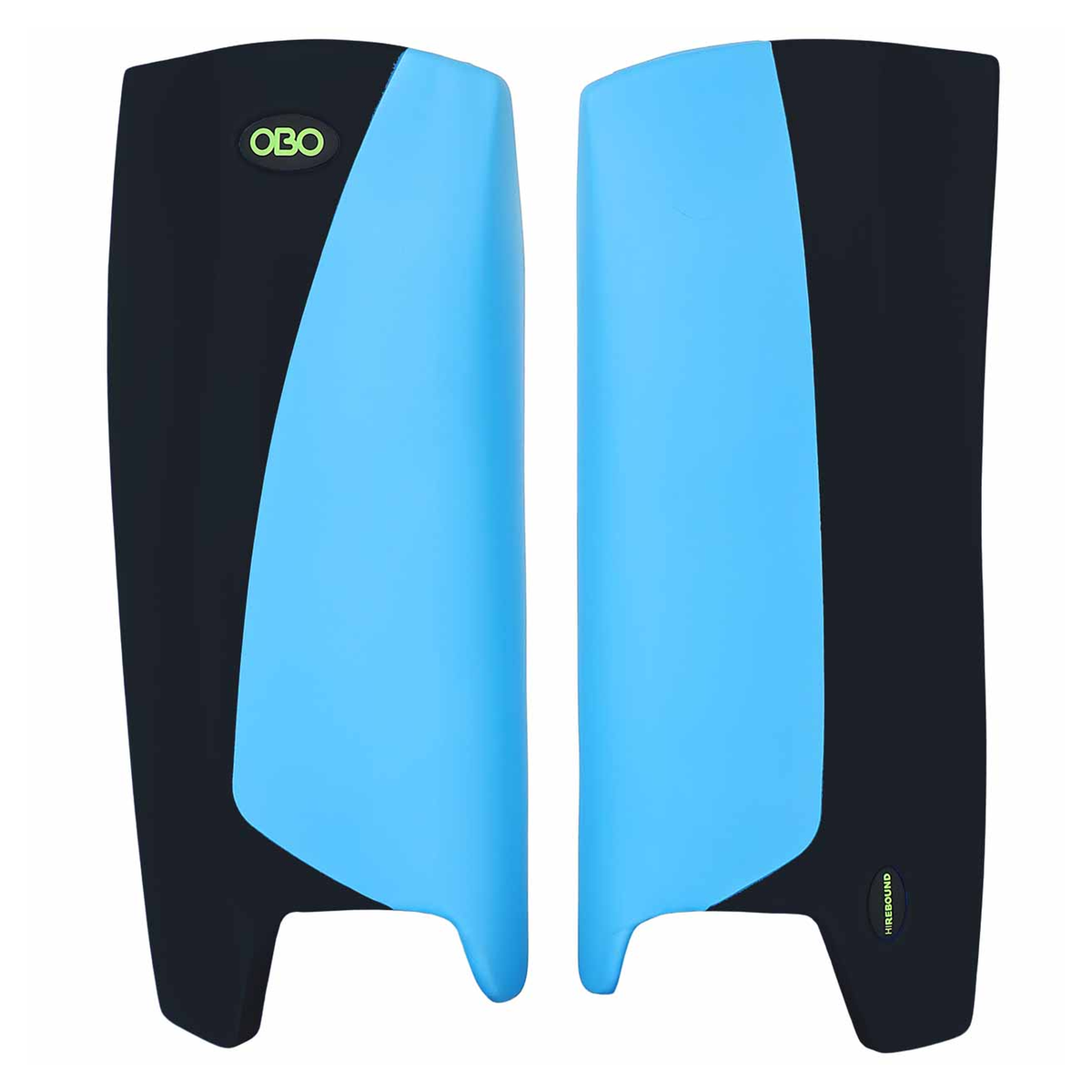 OBO Robo Hi-Rebound Field Hockey Goalkeeping Legguards in Black/Peron Blue