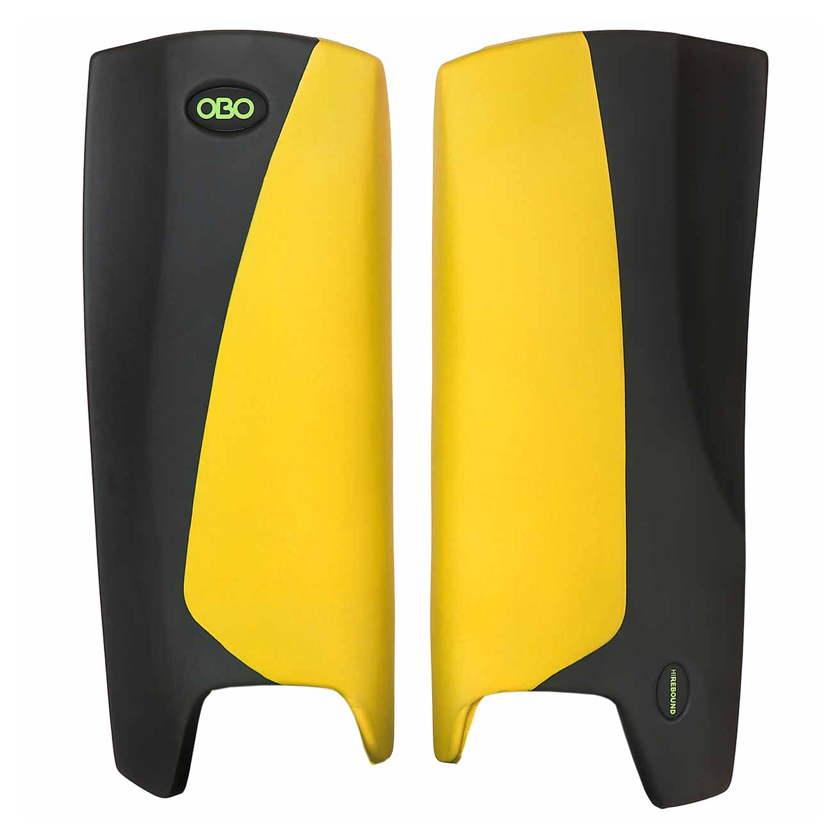 OBO Robo Hi-Rebound Field Hockey Goalkeeping Legguards in Black/Yellow