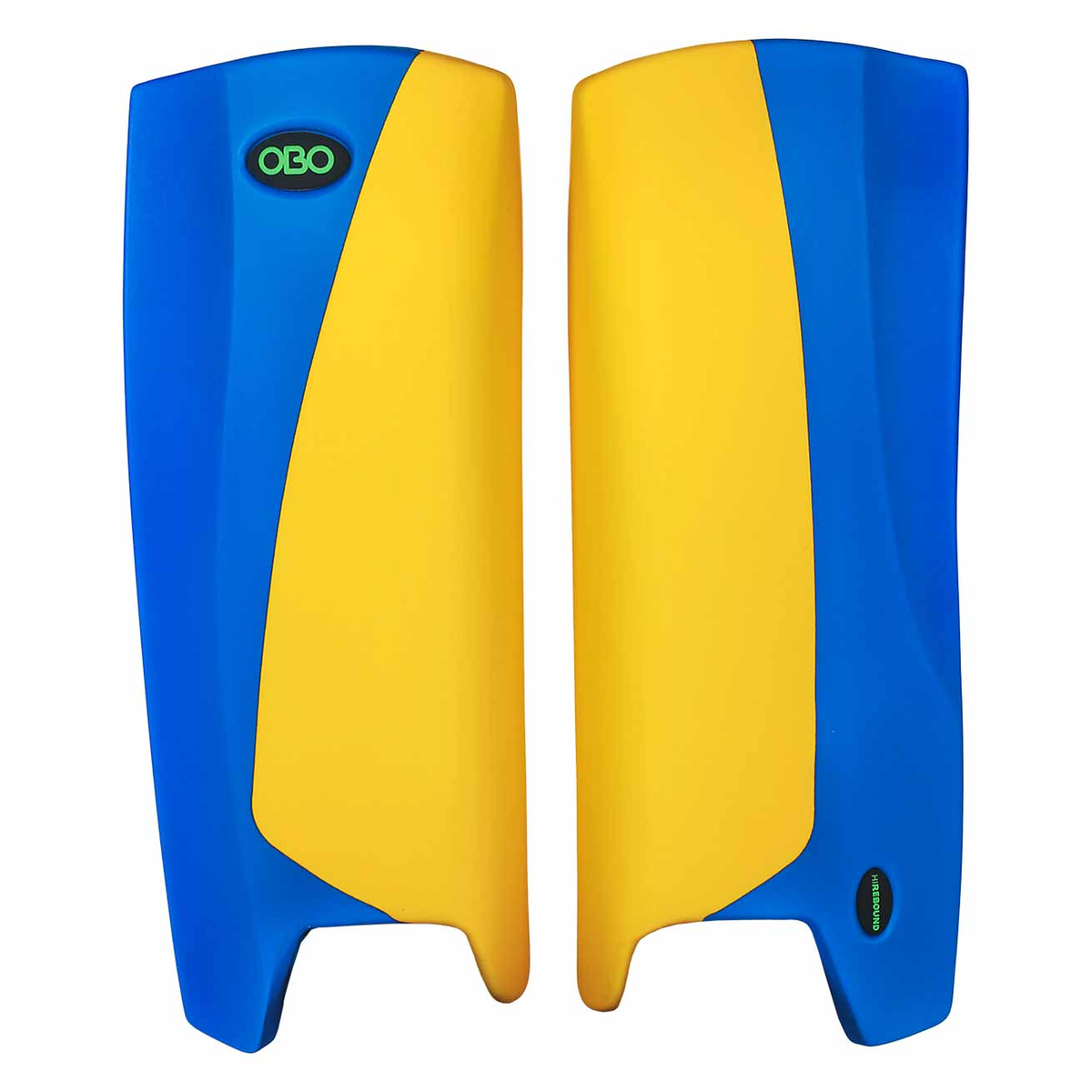 OBO Robo Hi-Rebound Field Hockey Goalkeeping Legguards in Royal/Yellow