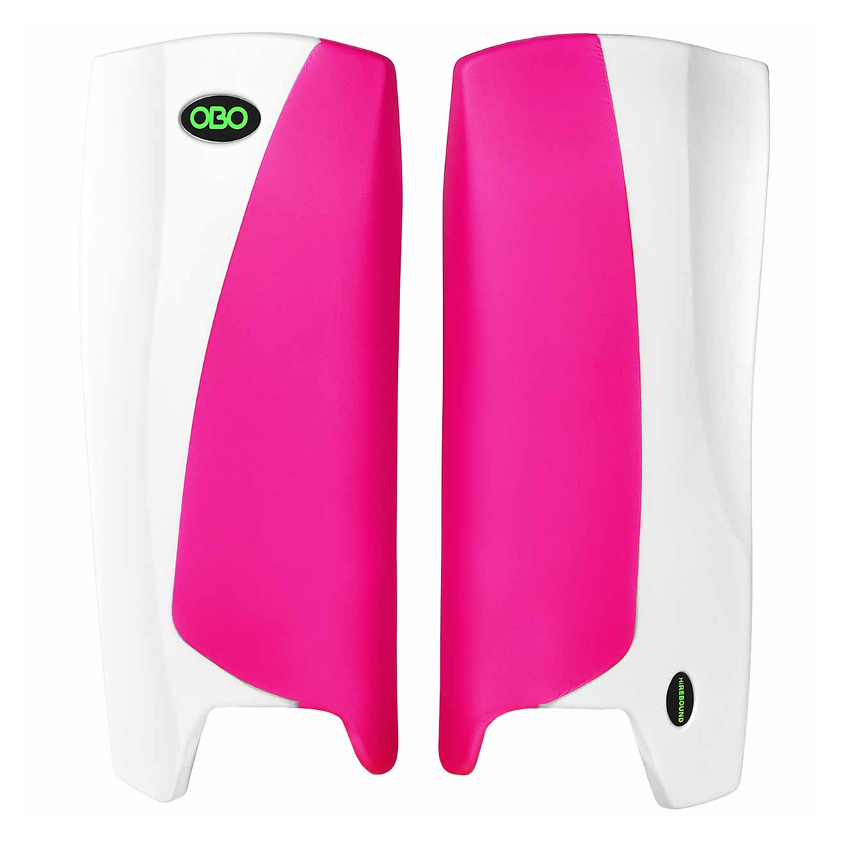 OBO Robo Hi-Rebound Field Hockey Goalkeeping Legguards in White/Pink
