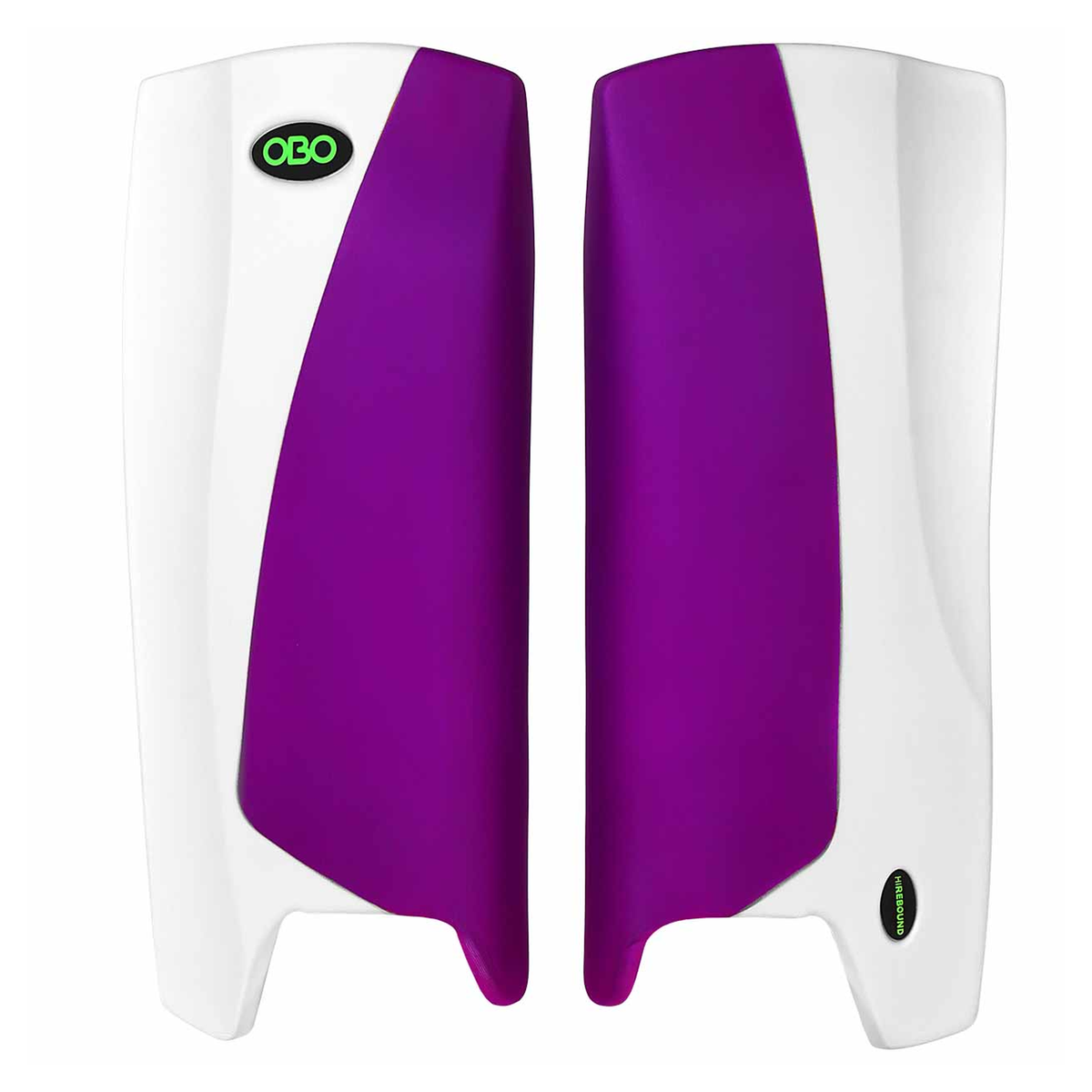 OBO Robo Hi-Rebound Field Hockey Goalkeeping Legguards in White/Purple