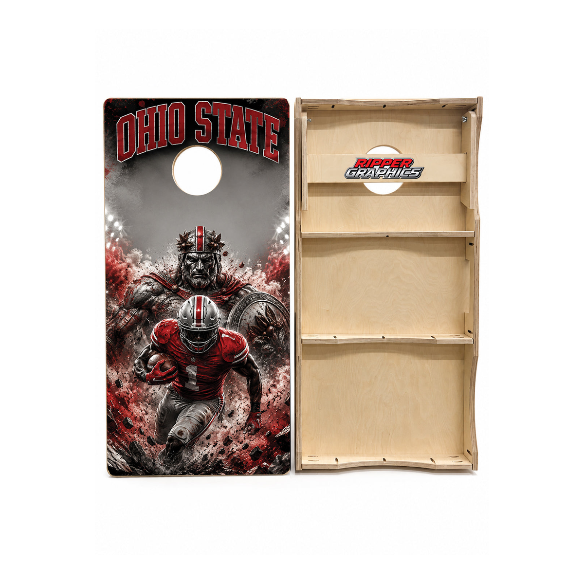 Ohio State Buckeyes Football Inspired Cornhole Design - CH5193 - Great Call Athletics