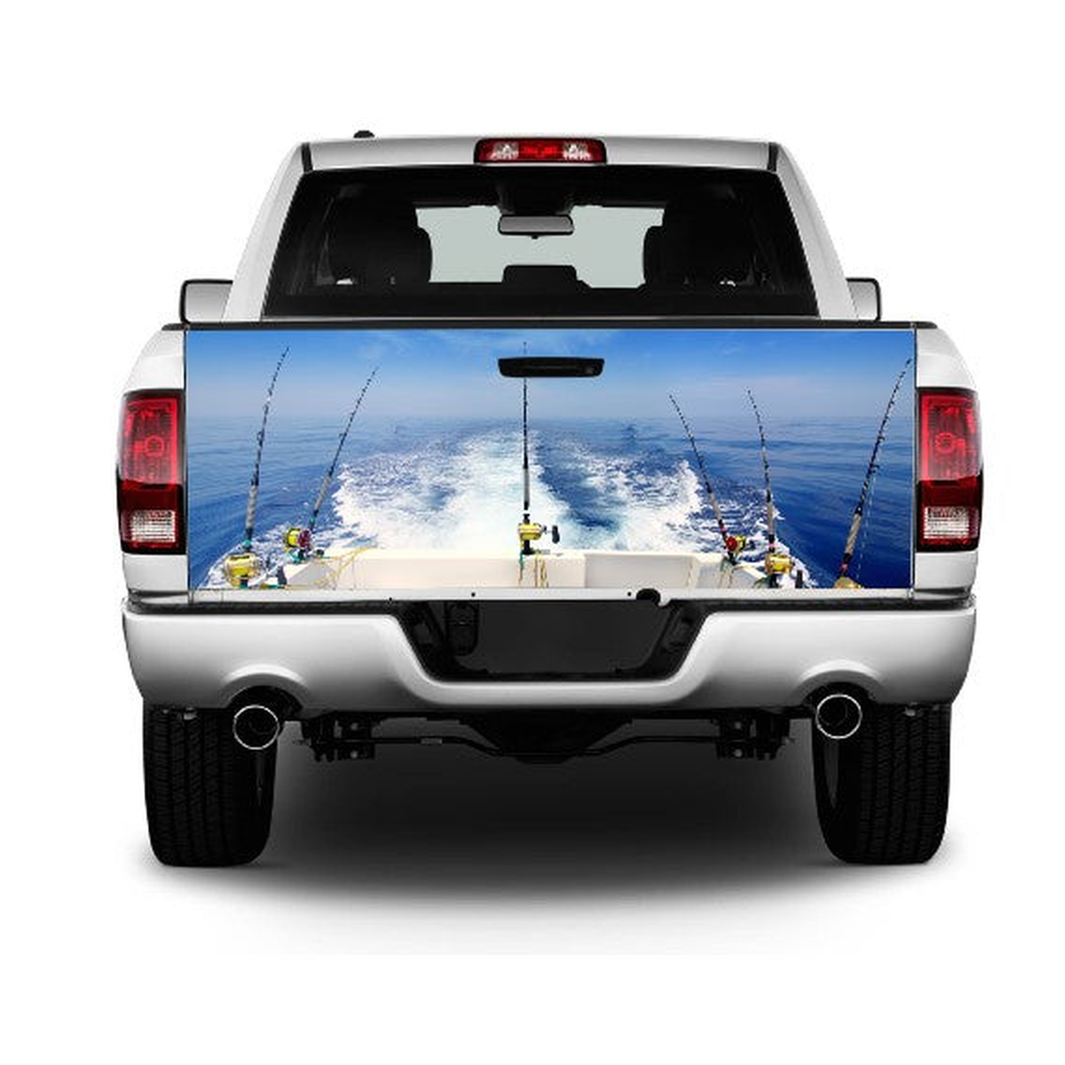 Open Water Downriggers Fishing Tailgate Wrap Vinyl Graphic Decal Sticker product photo