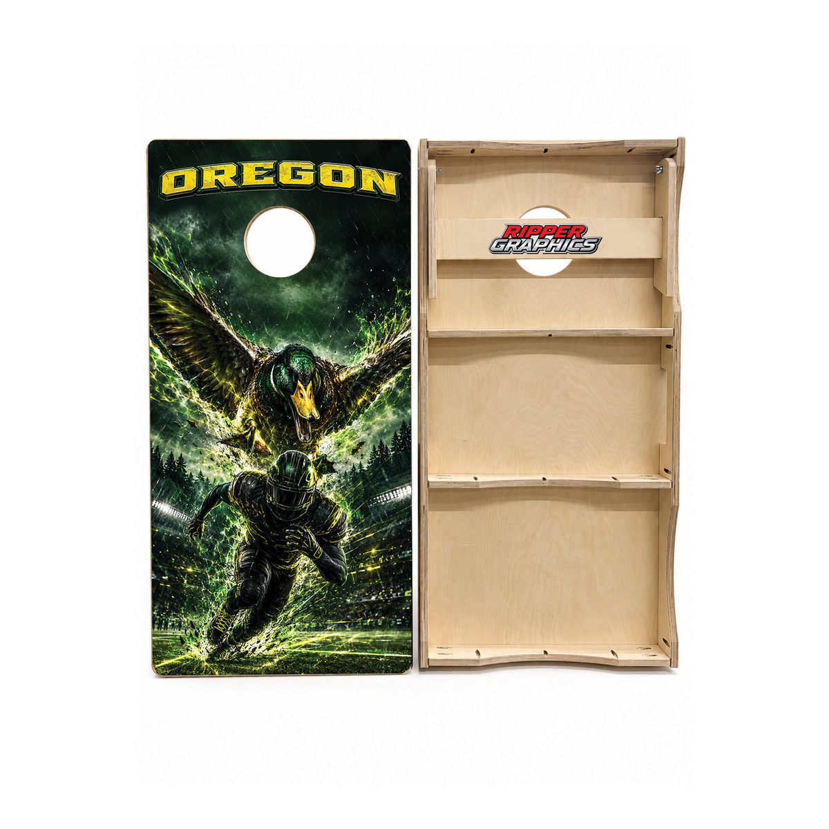 Oregon Ducks Football Inspired Cornhole Design - CH5191 - Great Call Athletics