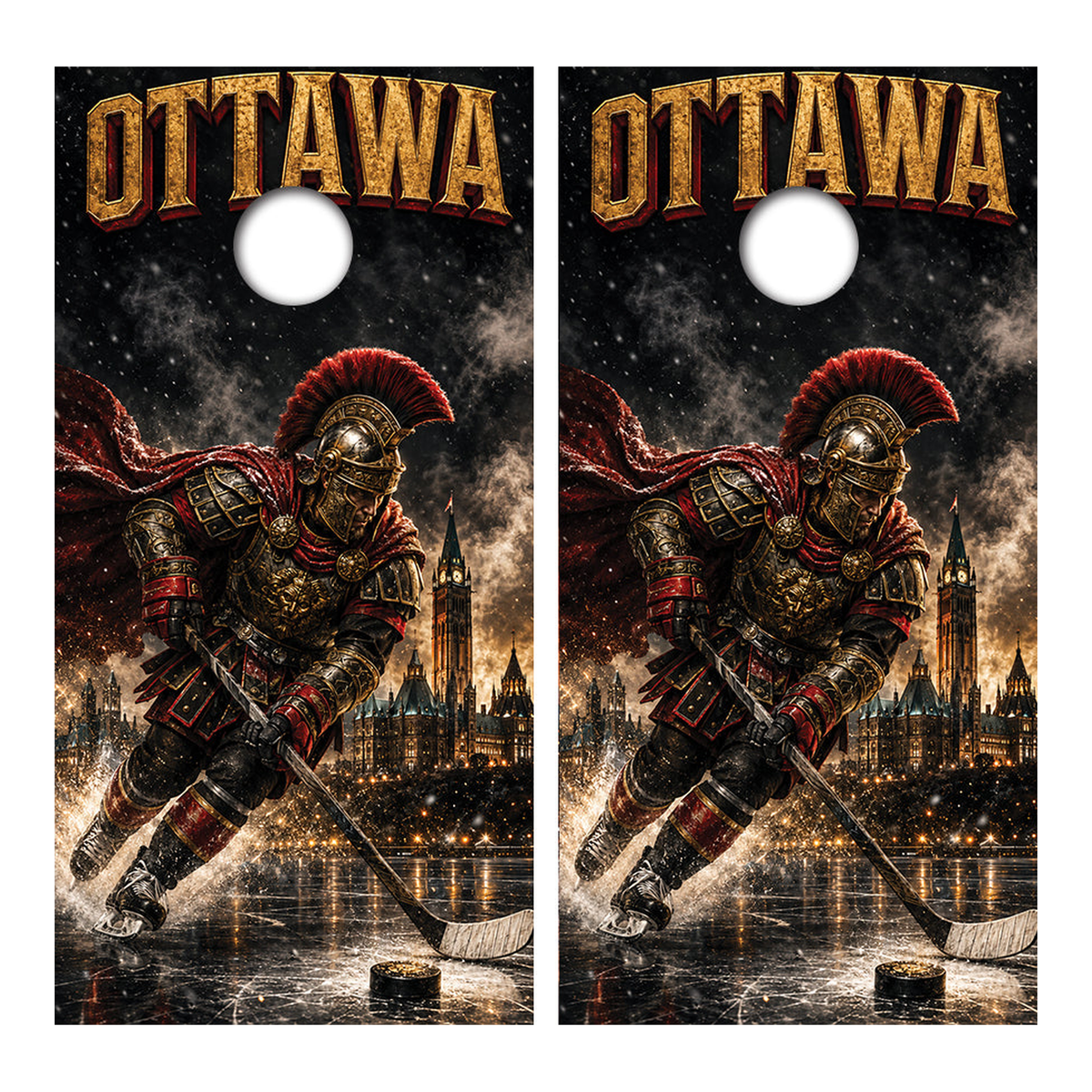Ottawa Senators Inspired Cornhole Design - Corn5173 - Great Call Athletics