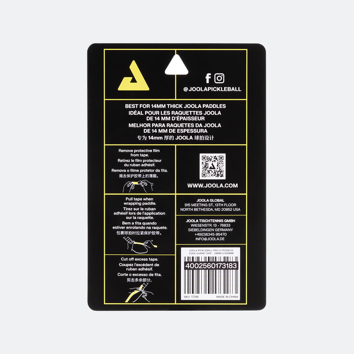 JOOLA Pro IV Pickleball Edge Guard Tape product image
