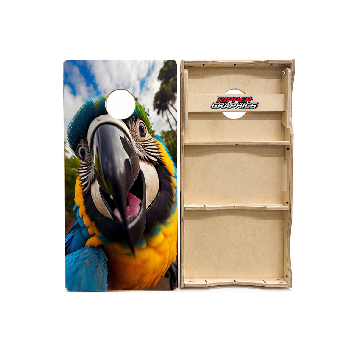 Parrot Selfie Cornhole Design product photo