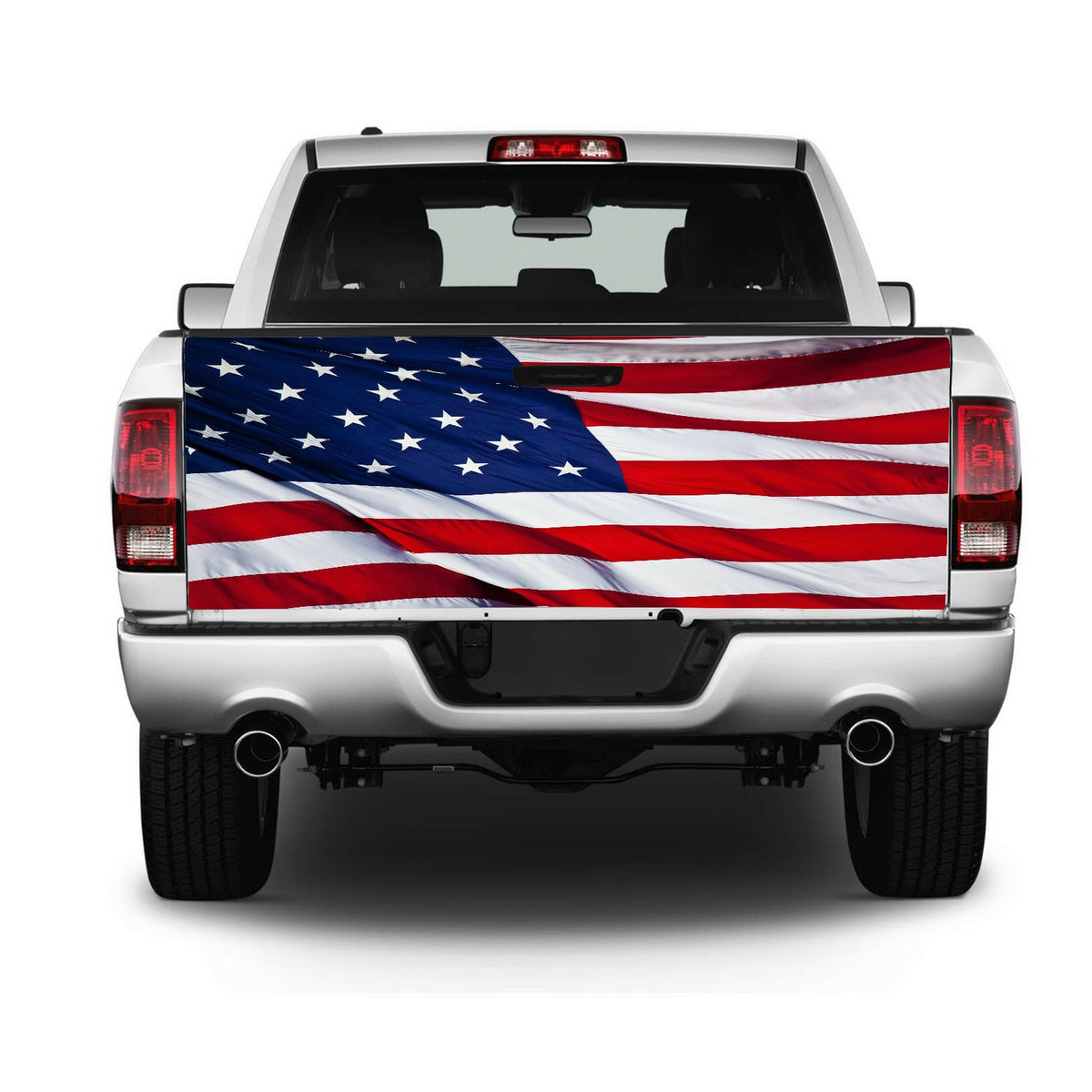 Patriotic American Flag Truck Tailgate Wrap Vinyl Graphic Decal Sti product photo