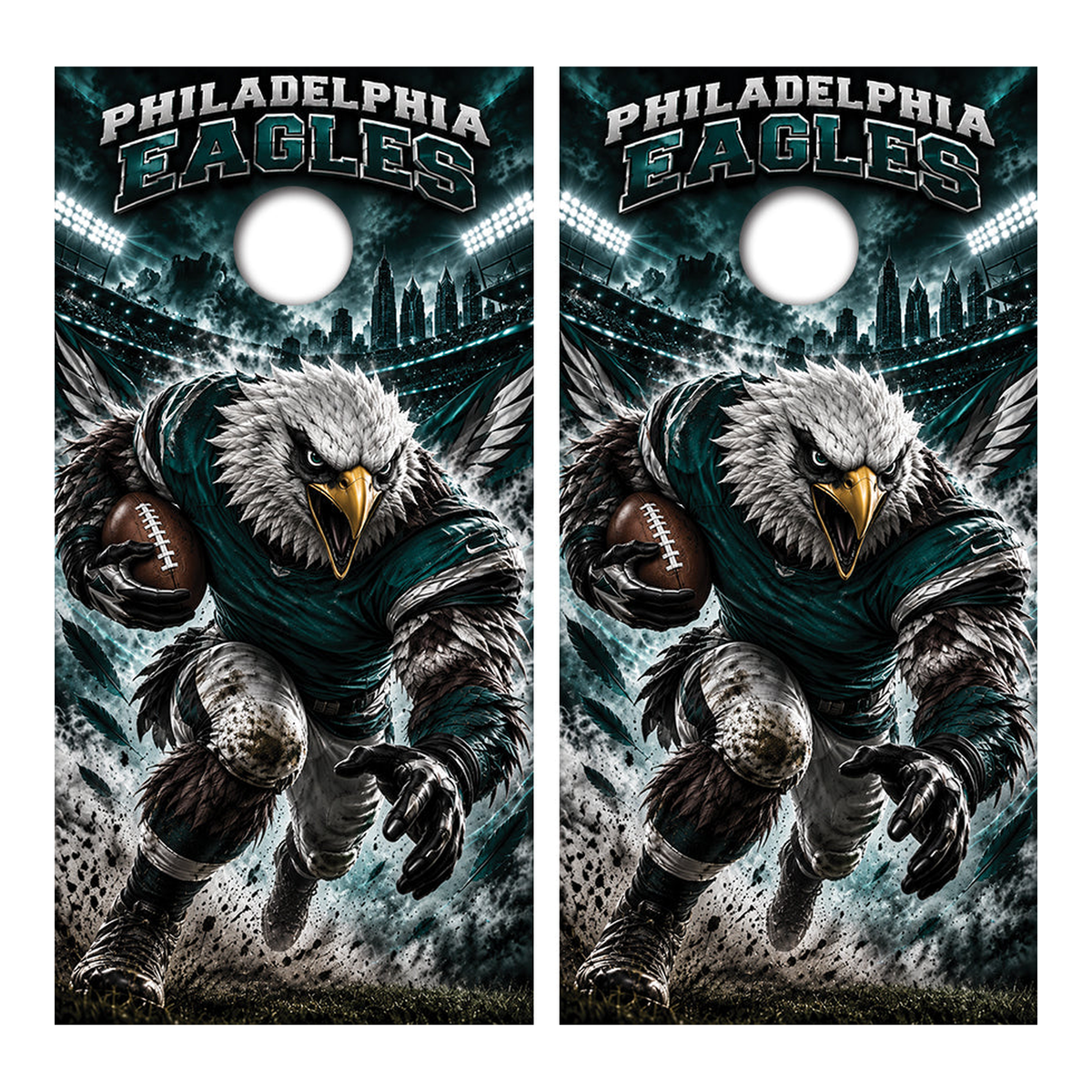 Philadelphia Eagles Football Inspired Cornhole Design - Corn5254 - Great Call Athletics
