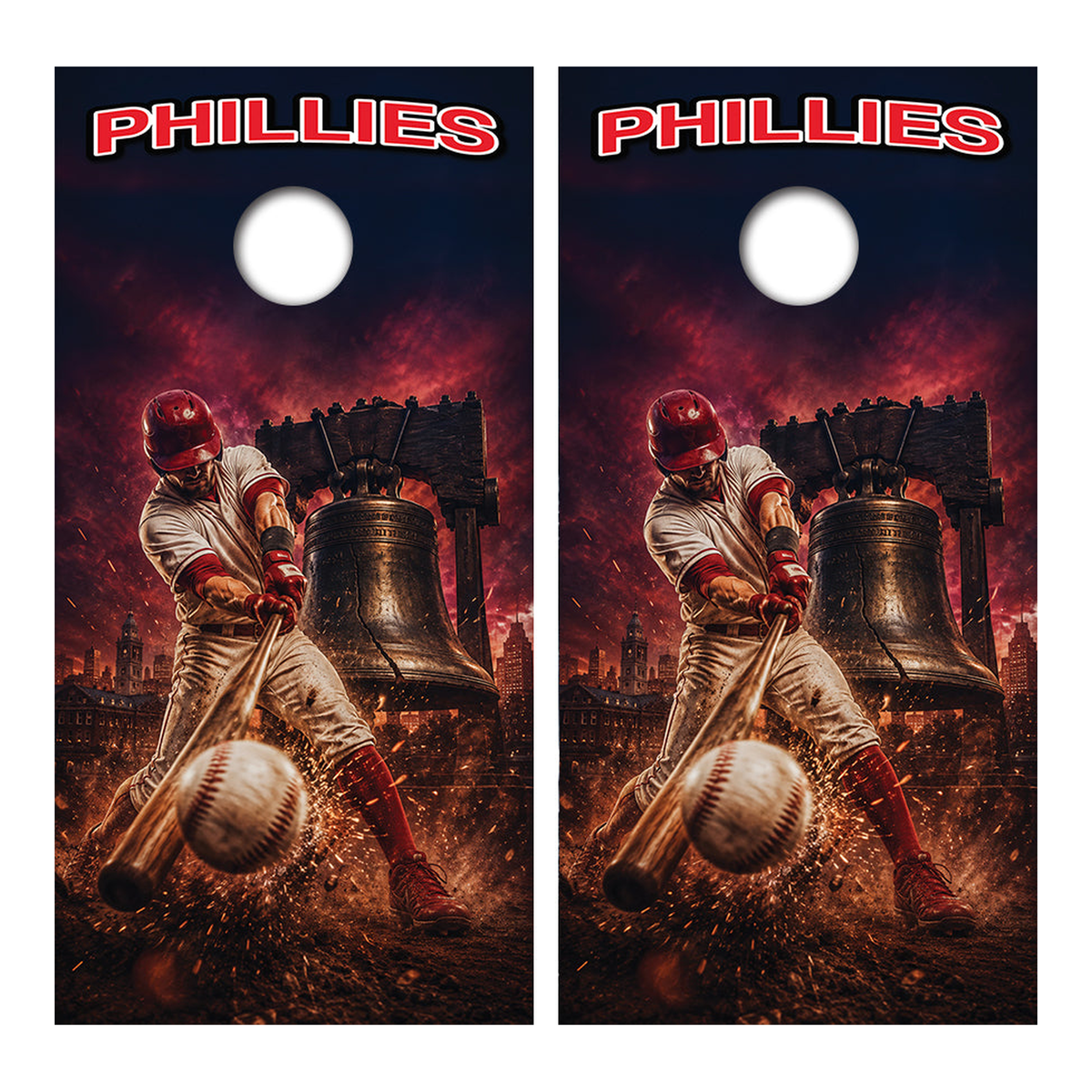 Philadelphia Phillies Baseball Inspired Cornhole Design - Corn5231 - Great Call Athletics