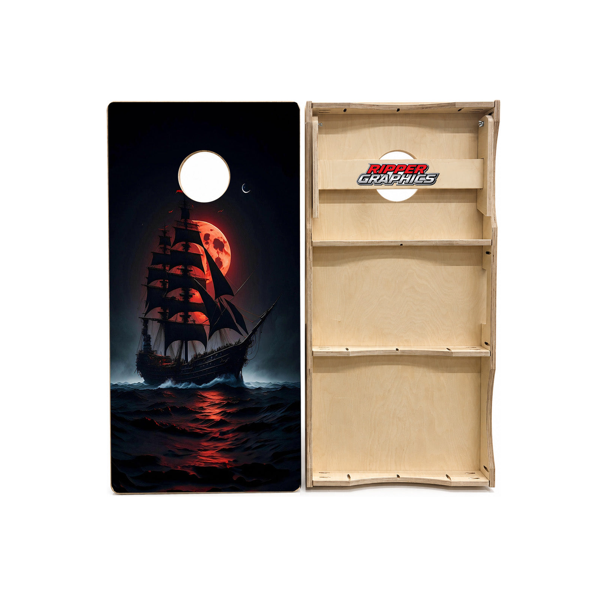 Pirate Ship Cornhole Design product photo