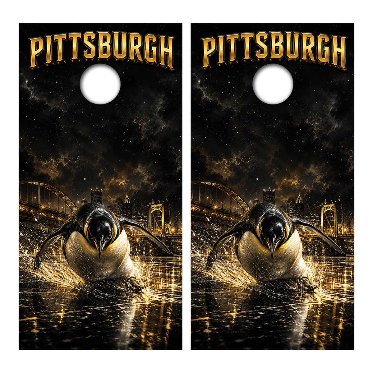 Pittsburgh Penguins Inspired Cornhole Design - Corn5161 - Great Call Athletics