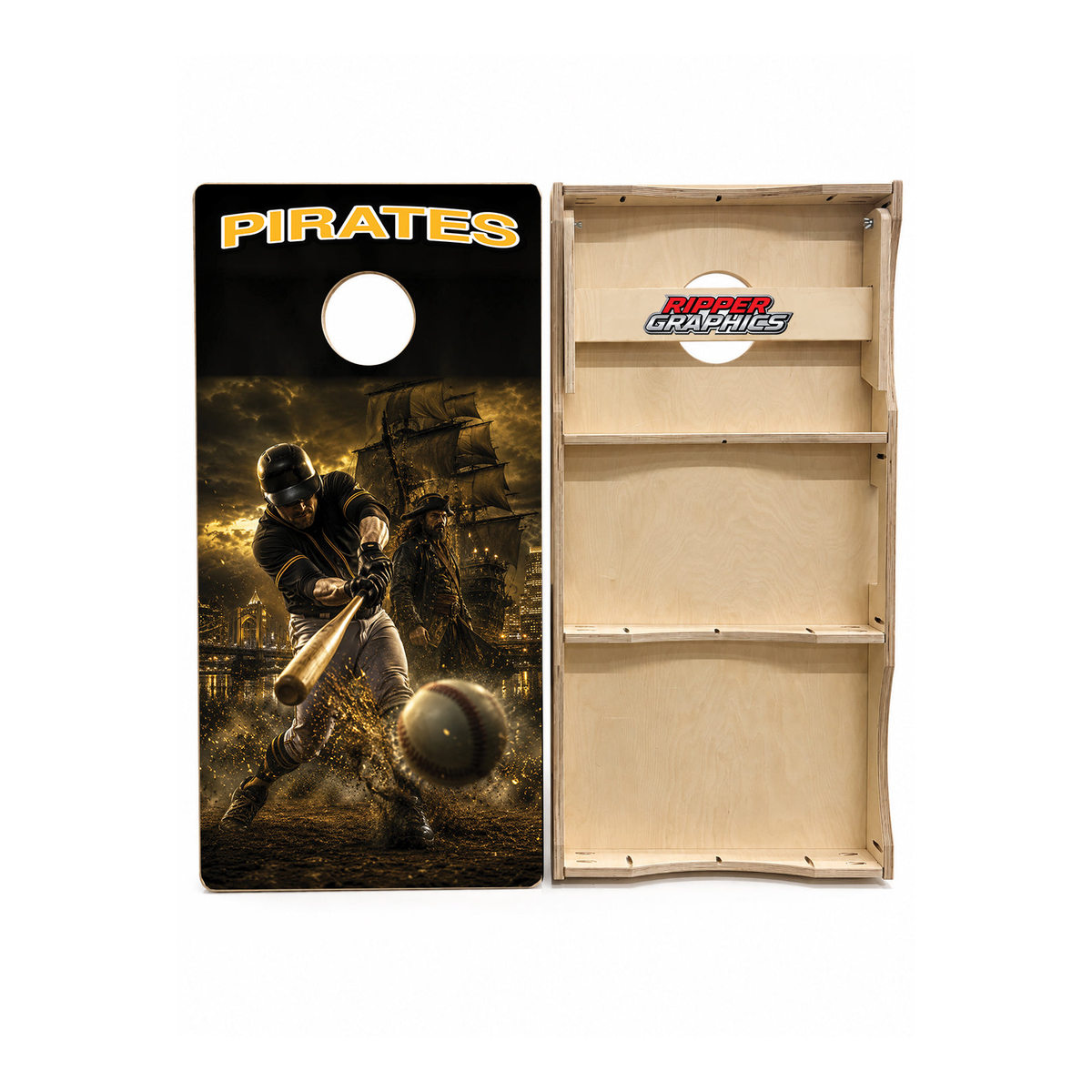 Pittsburgh Pirates Baseball Inspired Cornhole Design - CH5235 - Great Call Athletics