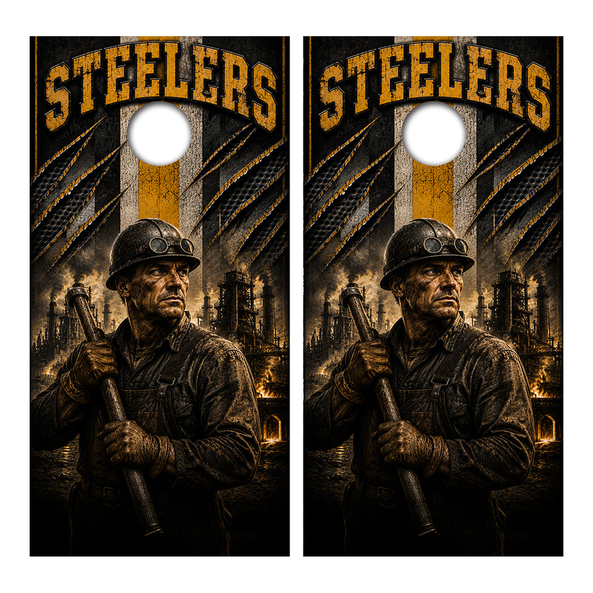 Pittsburgh Steelers Football Cornhole Design - Corn5099 - Great Call Athletics