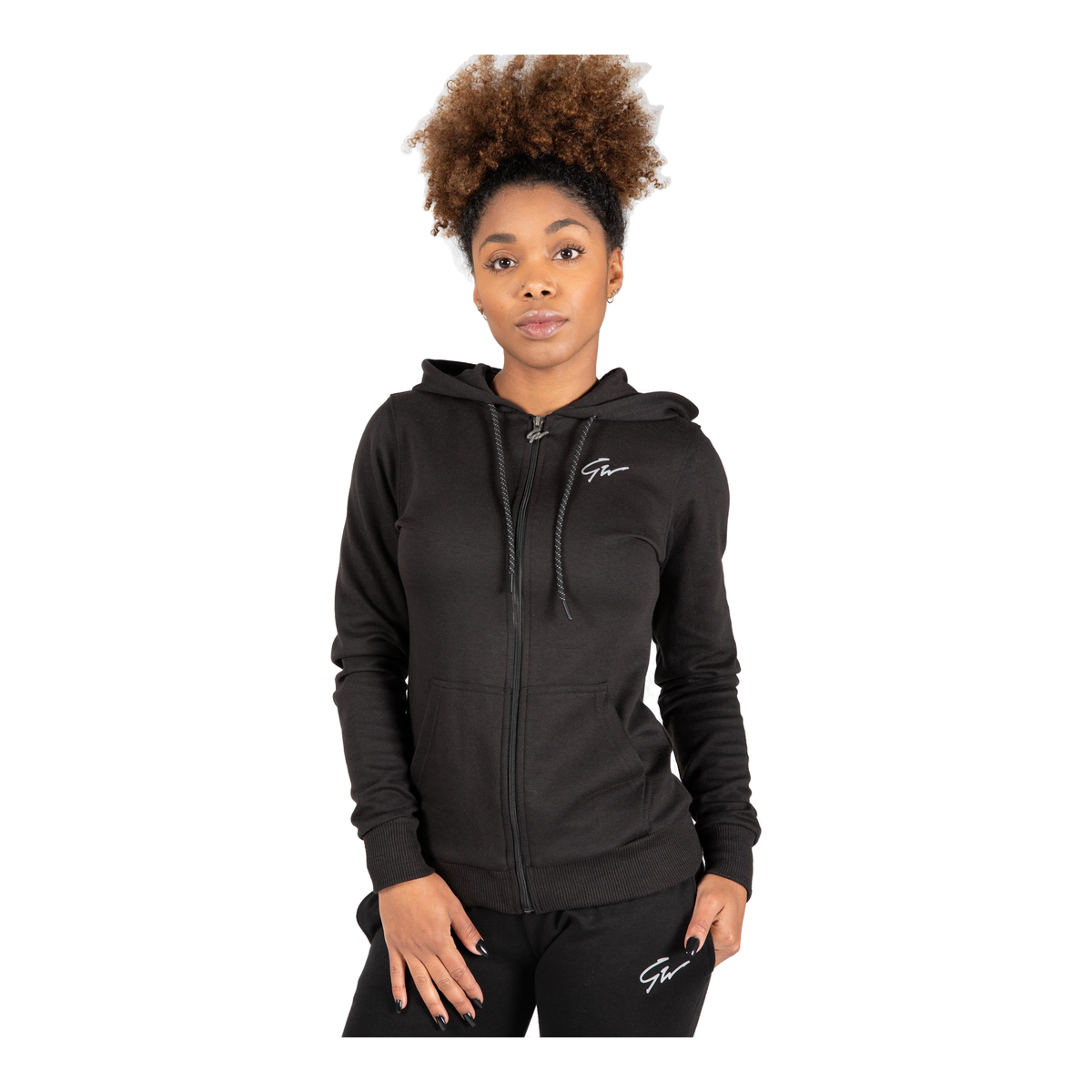 Pixley Zipped Hoodie - Black product photo