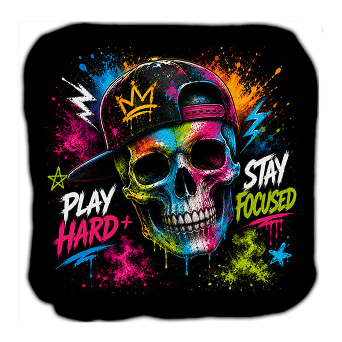 Play Hard Stay Focused Cornhole Bags Set of 4 product photo