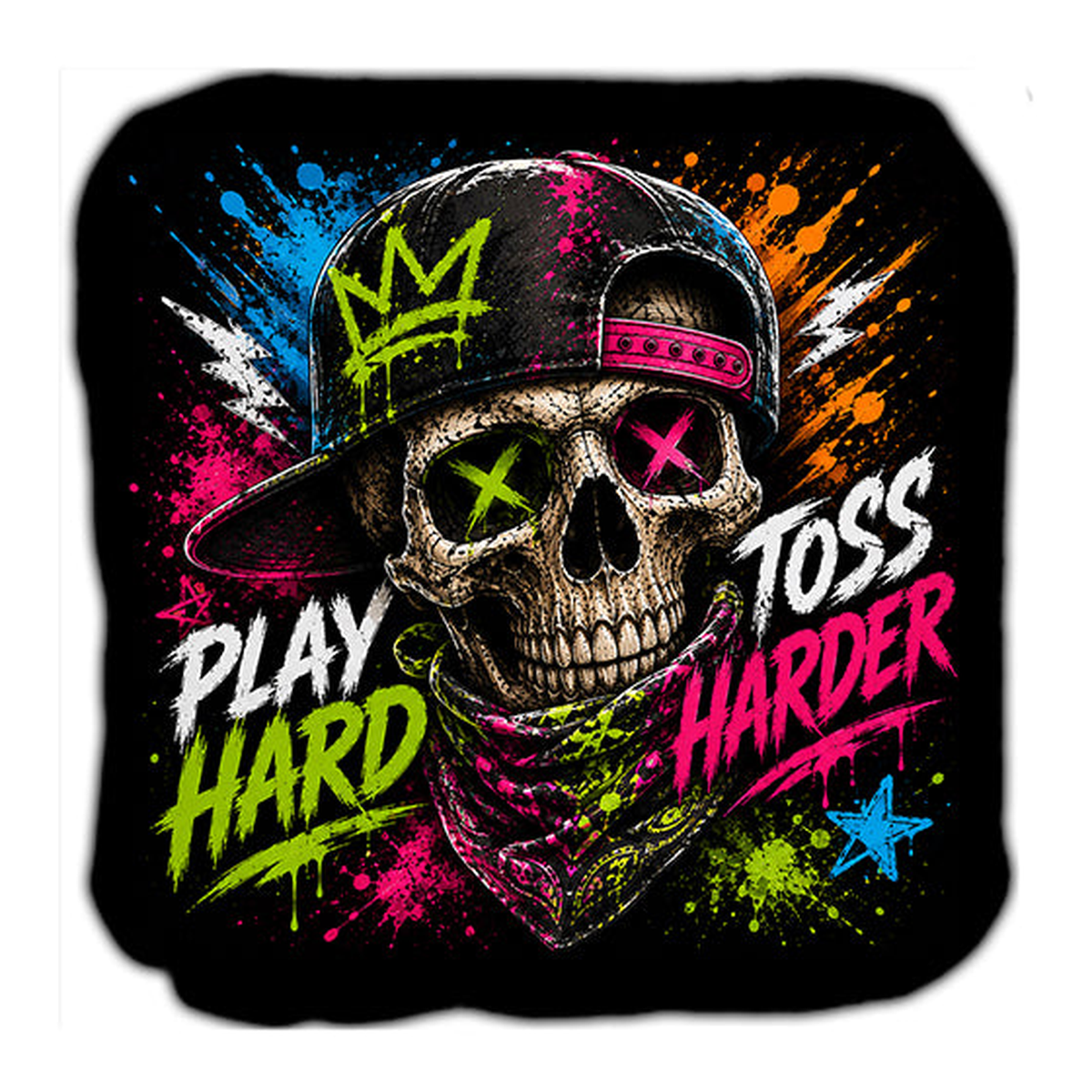 Play Hard Toss Harder Cornhole Bags Set of 4 product photo