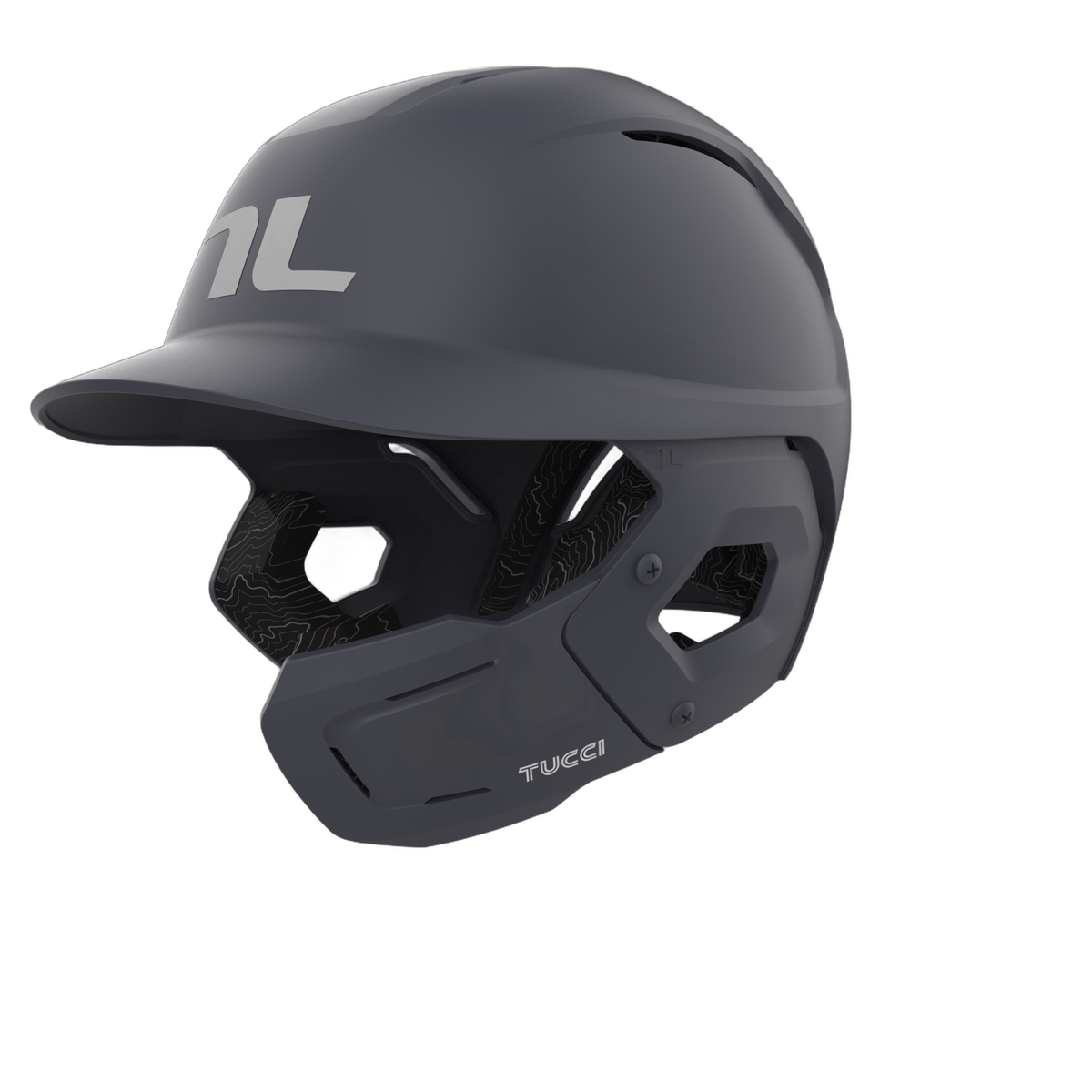 TUCCI Potenza Batting Helmet with Jaw Guard in Matte Navy