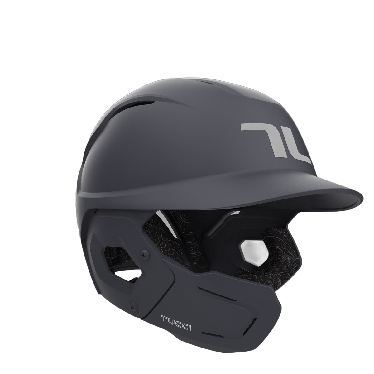 TUCCI Potenza Batting Helmet with Jaw Guard in Matte Navy