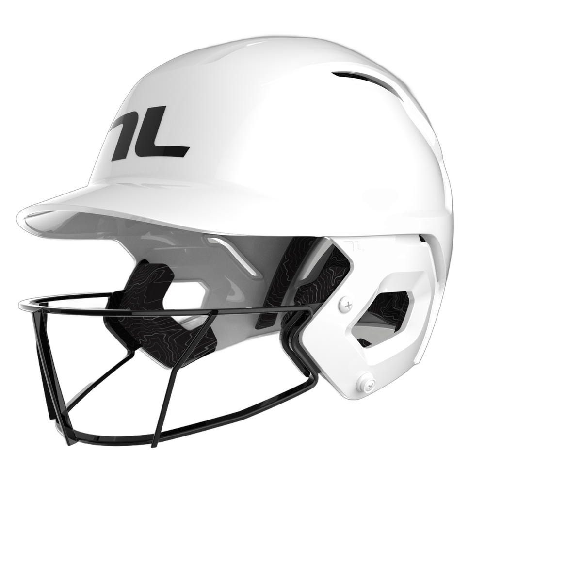 TUCCI Potenza Batting Helmet with Softball Guard in Gloss White