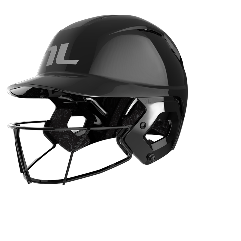 TUCCI Potenza Batting Helmet with Softball Guard in Gloss Black