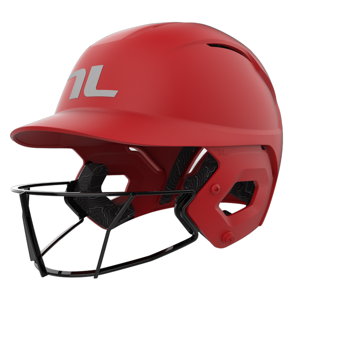 TUCCI Potenza Batting Helmet with Softball Guard in Matte Scarlet
