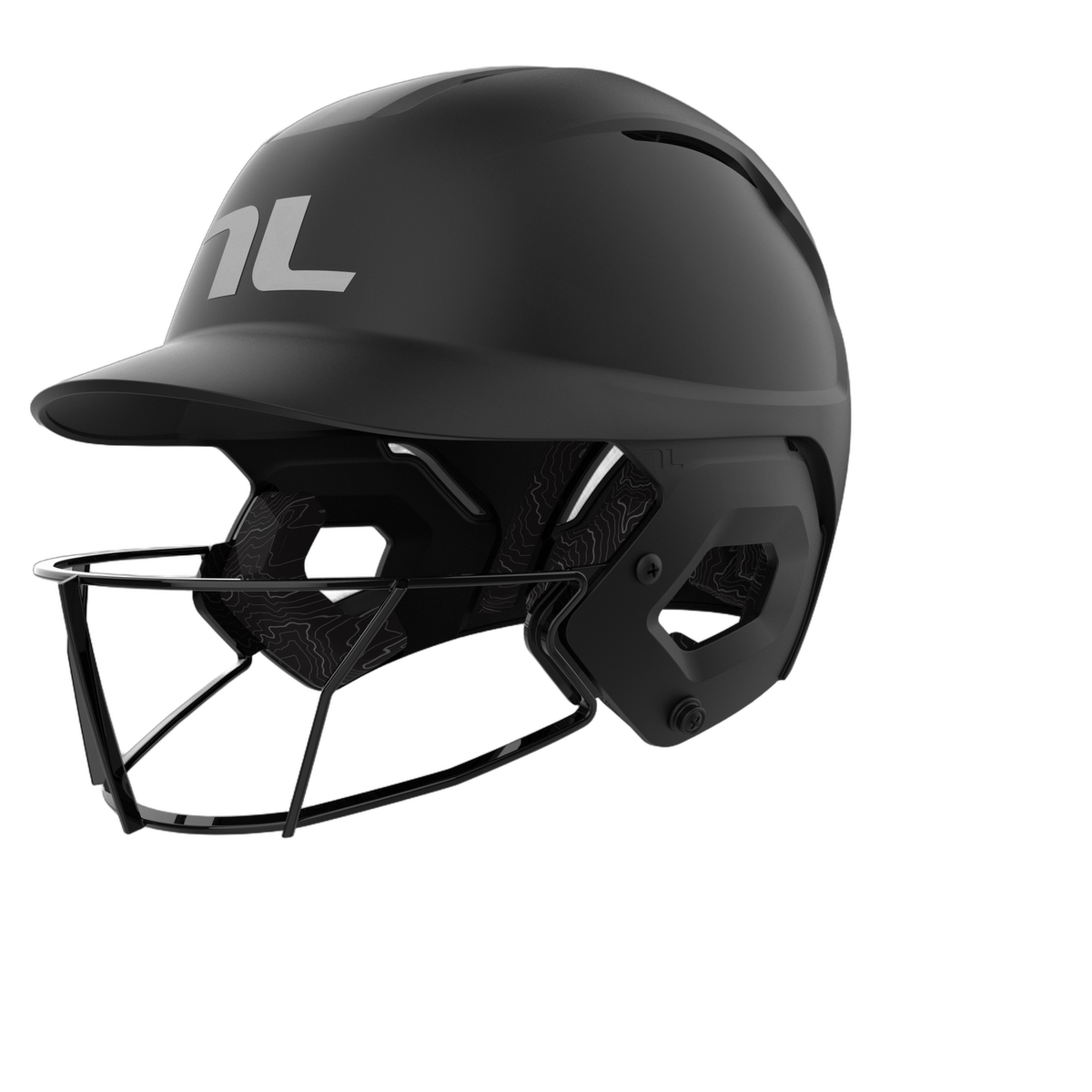 TUCCI Potenza Batting Helmet with Softball Guard in Matte Black