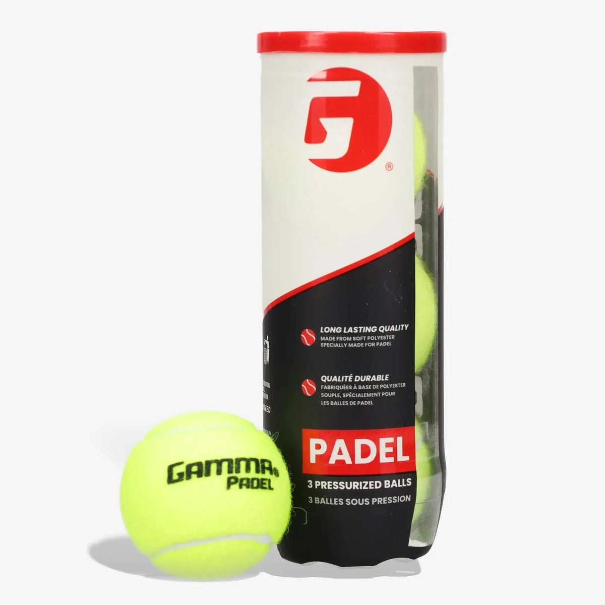 Pressurized padel ball designed for consistent bounce, durability, and performance during gameplay.