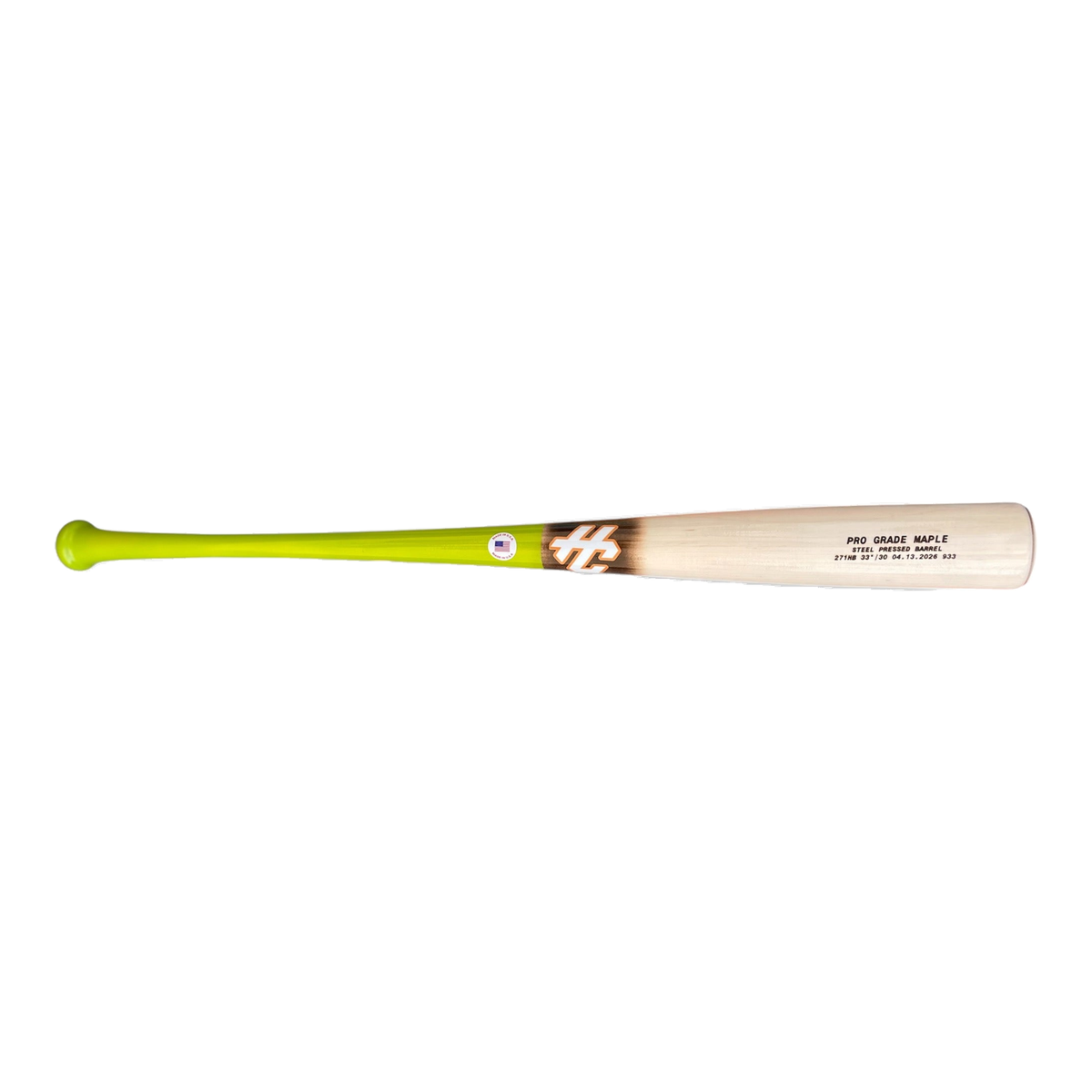 Pro Grade Maple 271HB 33” | Steel Pressed Green Handle - sku-48552883028173 - Great Call Athletics