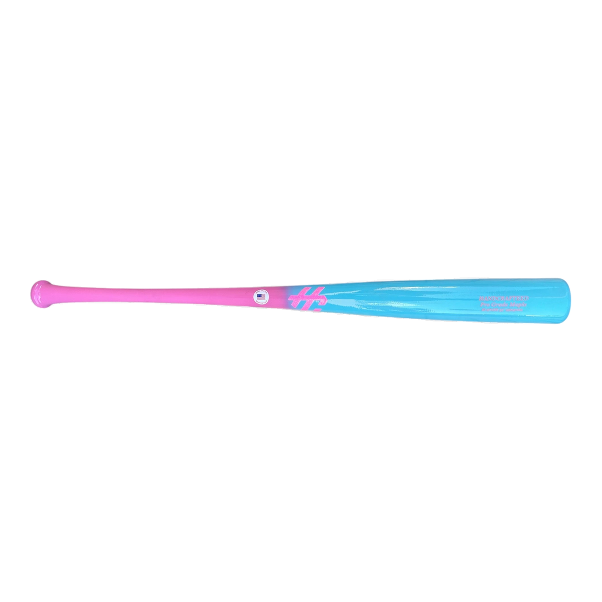 Pro Grade Maple Baseball Bat | 271HB 33" Balanced Bat Pink Blue - sku-48475326415053 - Great Call Athletics