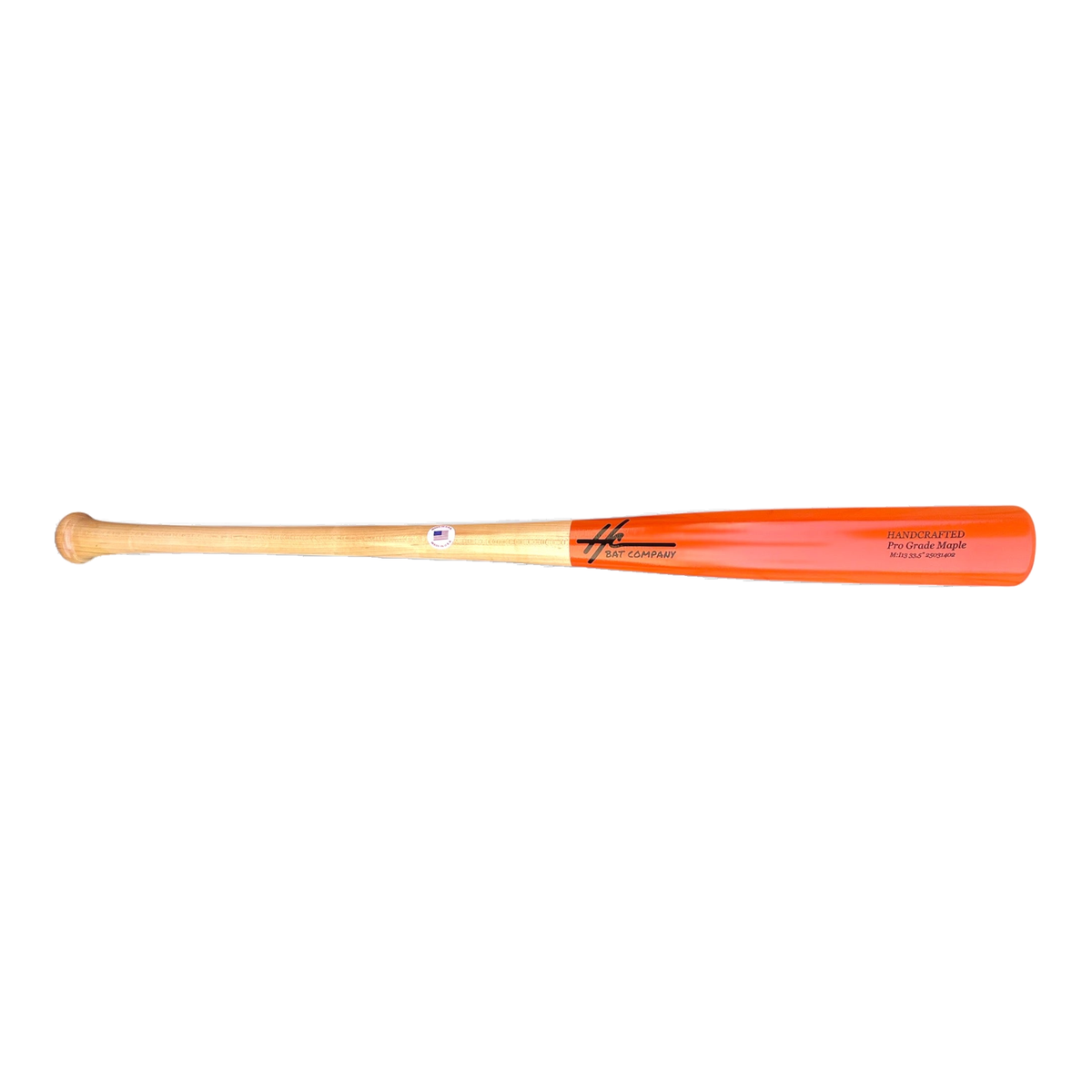 Pro Grade Maple Baseball Bat | i13 33.5" Orange Gloss Power Bat - sku-48130115371213 - Great Call Athletics