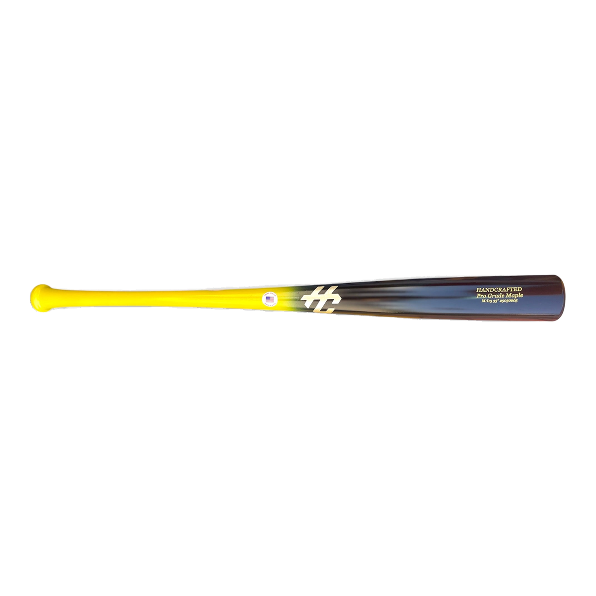 Pro Grade Maple Baseball Bat | i13 33" End Loaded Power Bat Yellow Fade - sku-48126787584205 - Great Call Athletics