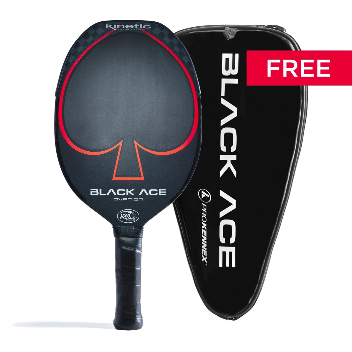 Pickleball paddle featuring a textured face with a large graphic design, durable edge guard, and a cushioned handle grip for enhanced control and comfort.