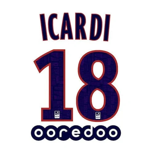 PSG 2019/20 Third Icardi #18 Jersey Name Set