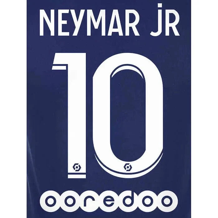 PSG 2021/22 Home Neymar JR #10 YOUTH Jersey Name Set