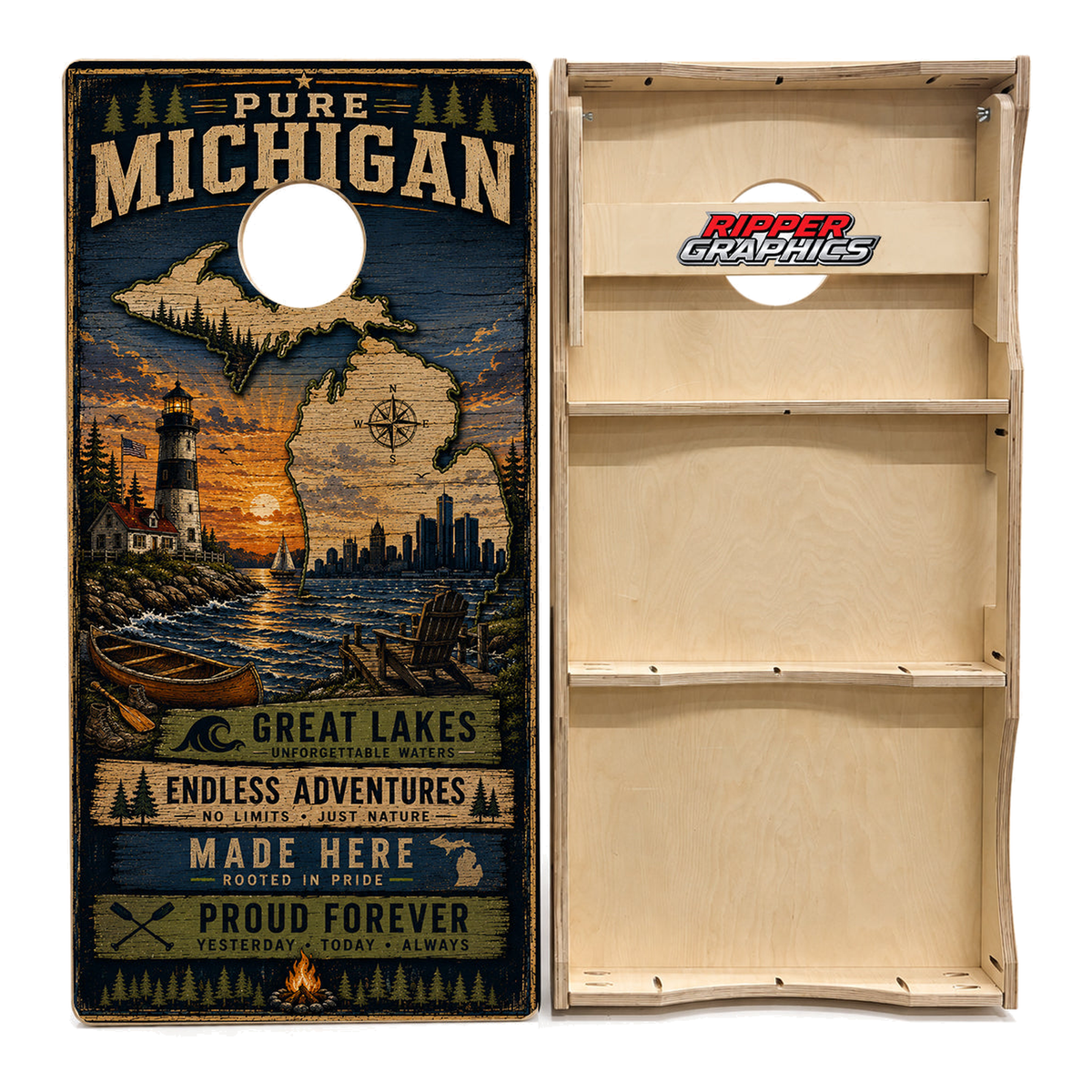 Pure Michigan Cornhole Design - CH5072 - Great Call Athletics