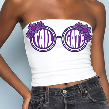 Purple Sunglasses Tube Top
