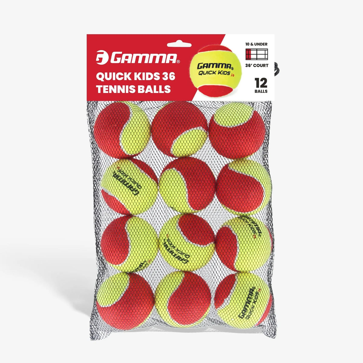 Youth training tennis ball designed for beginner players, featuring a softer construction for controlled bounce and easier skill development on smaller courts.
