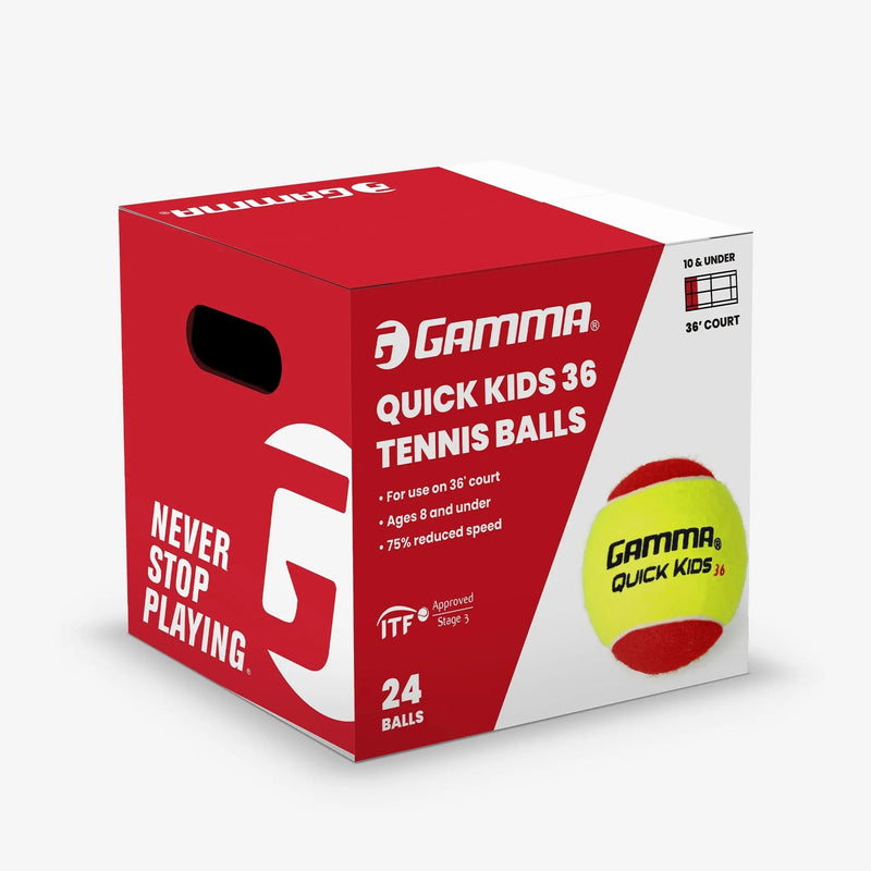 Youth training tennis ball designed for beginner players, featuring a softer construction for controlled bounce and easier skill development on smaller courts.