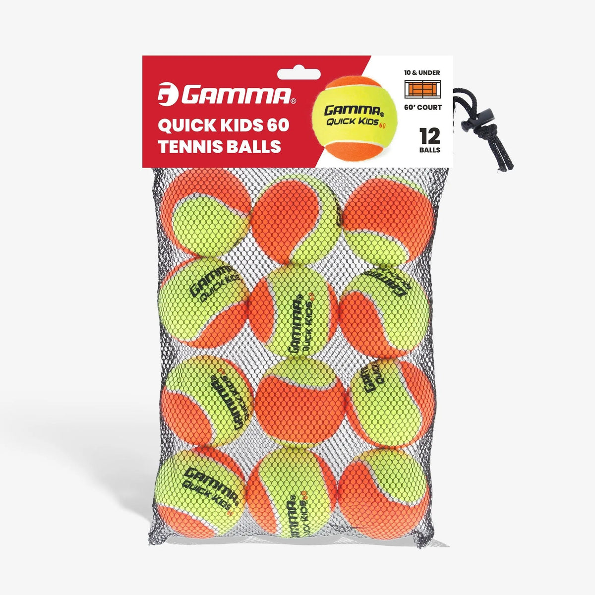 Youth training tennis ball designed for developing players, featuring a lower compression for slower bounce and improved control during practice.