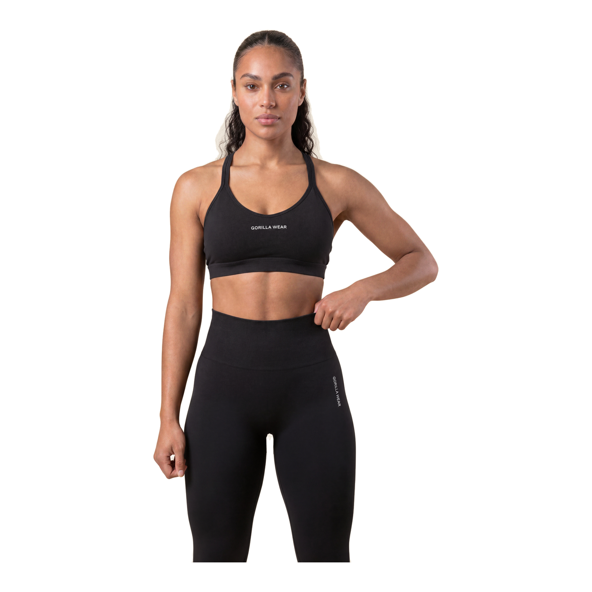 Quincy Seamless Sport Bra - Black product photo